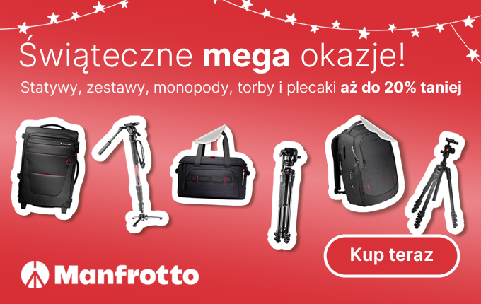 Statywy i plecaki Manfrotto do 20% taniej (21.11-30.12)