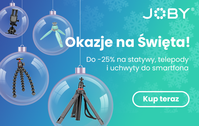 Joby do -25% na statywy, telepody i uchwyty do smartfona (21.11-30.12)