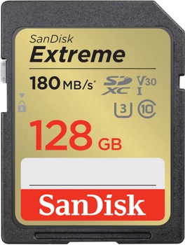 Karta pamięci SD SanDisk Extreme SDXC 128 GB 180/90 MB/s C10