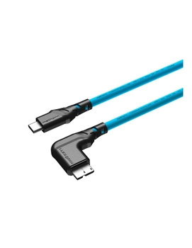 Mathorn MTC-231 2m 10Gbps USB C- MicroB 90° Blue