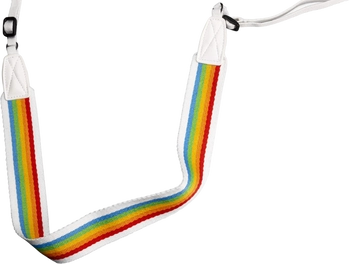 Polaorid Camera Strap Flat Rainbow White