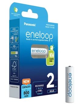 Akumulatorki PANASONIC ENELOOP AAA 800 mAh 2 szt