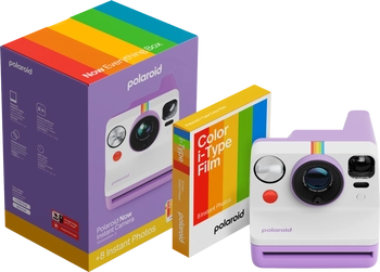 Polaroid Now Gen 3 Purple bundle with Color Film