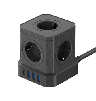 Newell kostka zasilająca GaN Power Cube 9w1-czarna